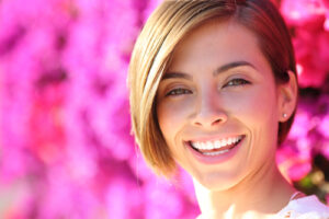 woman smiling with blond hair