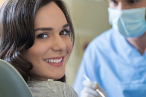 lady in dental chair