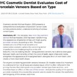 Dr. Michael Kosdon discusses porcelain veneers cost and presents a detailed pricing comparison chart for patients considering the procedure.